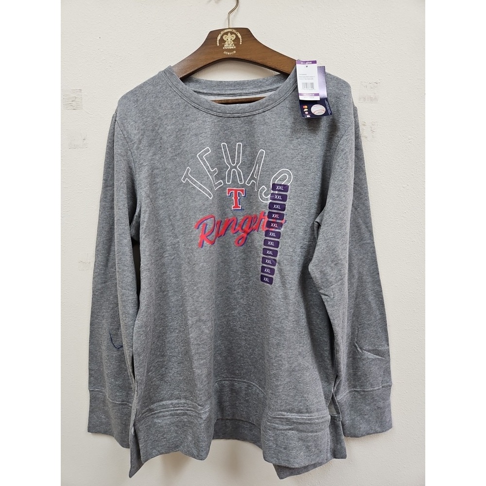 Texas Rangers Football XXL Women Fleece Scoop Neck Lounge Pullover NWT